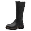 Winterstiefel TAMARIS, Damen, Gr. 40, Normalschaft, schwarz, Leder, Lederimitat, unifarben, modisch, Schuhe, Blockabsatz, Langschaftstiefel mit DUO-Tex-Ausstattung