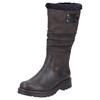 Winterstiefel RIEKER, Damen, Gr. 39, Normalschaft, braun (dunkelbraun, schwarz), Lederimitat, Textil, klassisch, Schuhe, Boots, Rieker-TEX, mit einer Schafthöhe von ca. 28 cm