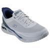 Slip-On Sneaker SKECHERS "ARCH FIT ORVAN-KINCADE", Herren, Gr. 41, grau (hellgrau), Textil, sportlich, Schuhe, Trainingsschuh, Schnürschuh, Schlupfschuh mit Memory Foam