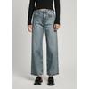Gerade Jeans PEPE JEANS "STRAIGHT JEANS UHW", Damen, Gr. 27, Länge 28, grau (grau wiser wash), Denim/Jeans, Obermaterial: 99% Baumwolle, 1% Elasthan, casual, straight fit knöchellang, Jeans, mit hohem Bund