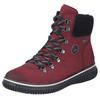 Winterboots RIEKER, Damen, Gr. 38, rot (bordeaux, schwarz), Lederimitat, Textil, sportlich, Schuhe, Schnürboots, Stiefelette, TEX-Membran, mit gepolstertem Schaftrand