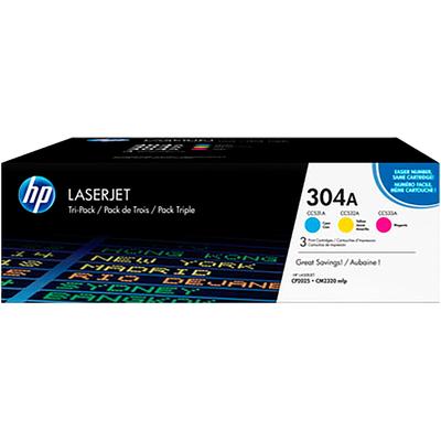 HP Tonerpatrone "304A CLJ 3er Pack" Tonerpatronen bunt (cyan, magenta, gelb)