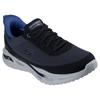 Slip-On Sneaker SKECHERS "ARCH FIT ORVAN-KINCADE", Herren, Gr. 45, schwarz-weiß (schwarz, weiß), Textil, sportlich, Schuhe, Trainingsschuh, Schnürschuh, Schlupfschuh mit Memory Foam