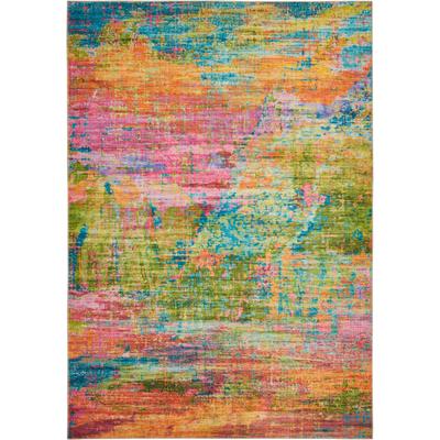 Teppich LUXOR LIVING "Prima", bunt (multi), B:160cm H:7mm L:230cm, Kunstfaser, Teppiche, Kurzflor, bedruckt, modernes Design, auch als Läufer erhältlich Image