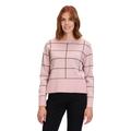 Strickpullover BETTY BARCLAY "Betty Barclay Strickpullover langarm", Damen, Gr. 46, rosa (patch rosé, schwarz), Strick, Obermaterial: 50% Viskose, 27% Polyamid, 23% Polyester., klassisch, gerade normal, U-Boot-Ausschnitt, Langarm, Pullover, Saumschlitz