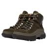 Schnürboots FITFLOP "WYLDER SUEDE HIKER-LACE BOOTS", Damen, Gr. 37, grün (dunkelgrün), Veloursleder, Leder, unifarben, casual, Schuhe, Trekking Boots, Schnürstiefel mit robuster Plateausohle
