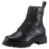 Schnürboots TAMARIS, Damen, Gr. 36, schwarz, Glattleder, unifarben, klassisch, Schuhe, Blockabsatz, Outdoorschuh, Schnürstiefelette, GORE-TEX-Ausstattung