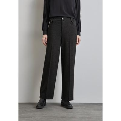 Stoffhose STREET ONE, Damen, Gr. 44, Länge 30, schwarz, Stoff, 61% Viskose, 25% Polyamid, 9% Polyester, 5% Elasthan , unifarben, casual, comfort fit lang, Hosen, High Waist Image