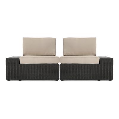 Roomfitters Modular Wicker Seating Set with Cushions for Outdoor Relaxation, Versatile Patio Chairs, Stylish Garden Furniture