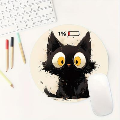 TEMU Funny Square Mouse Pad - Cool Graphic Design Rubber Base, Suitable For Office Computers & Laptops