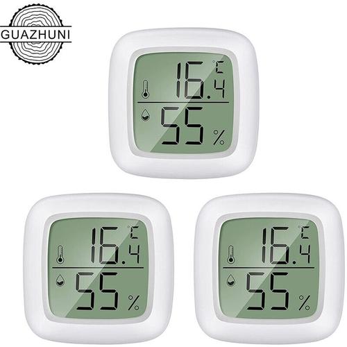 Innenthermometer, Heimthermometer 3 Stück Mini lcd Tragbares Innenthermometer Hygrometer -20℃ 60℃,