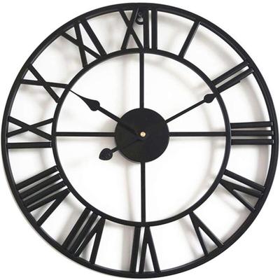Memkey - Stille Vintage-Wanduhr, 40 cm große Metallskelettuhr, Wohnzimmer, Küche, Café, Hotel, Image