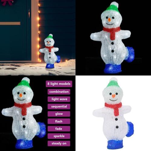 LED-Weihnachtsfigur Schneemann Acryl Indoor und Outdoor 30 cm - Schneemannfigur - Schneemannfiguren