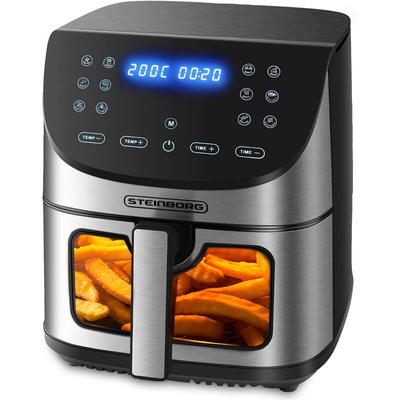 Steinborg - Heißluftfritteuse 8 Liter Heissluftfritteuse 4 in 1 Mini Backofen Fritteuse Dörrautomat