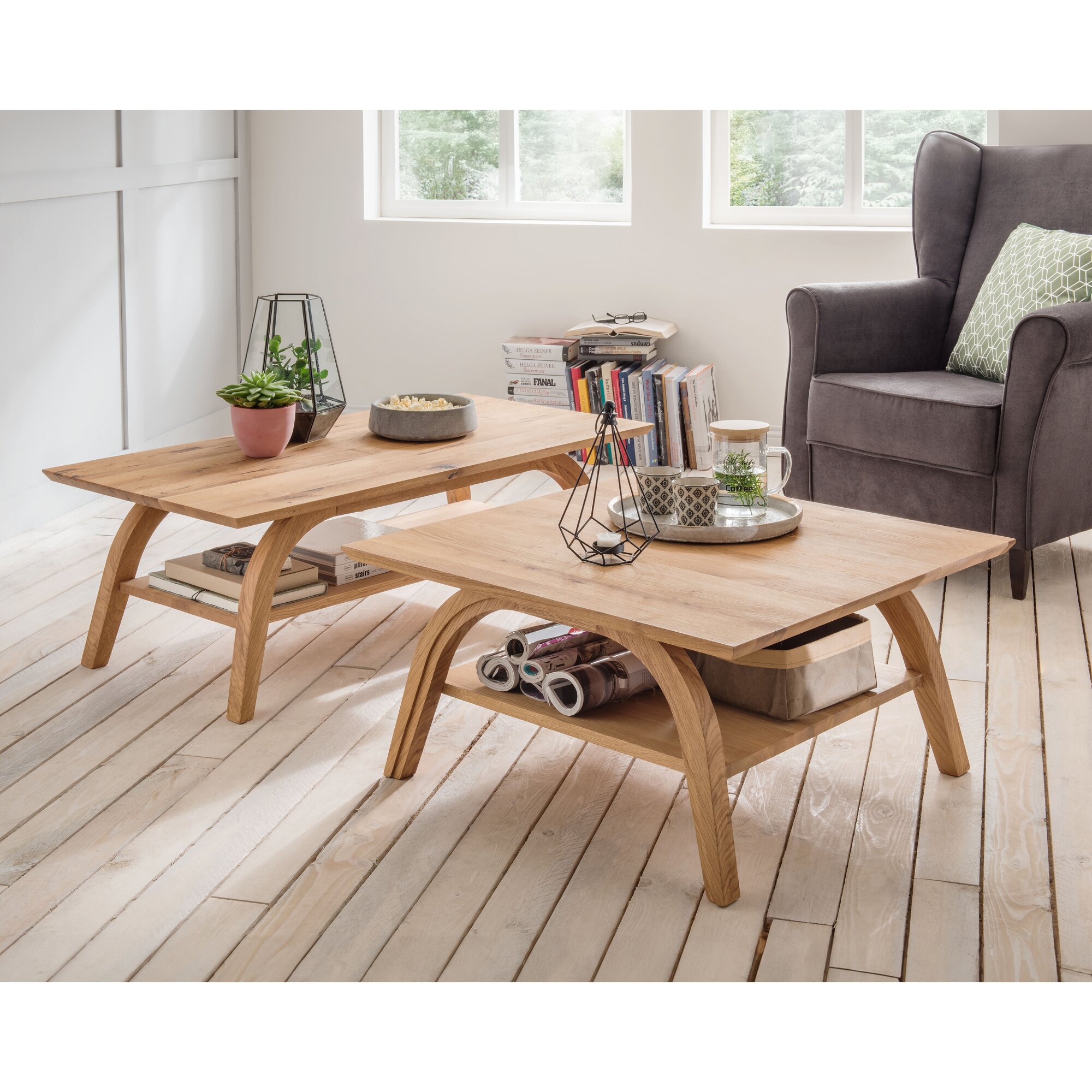 Massivholz »Vegas« Couchtisch 80x40x80 cm