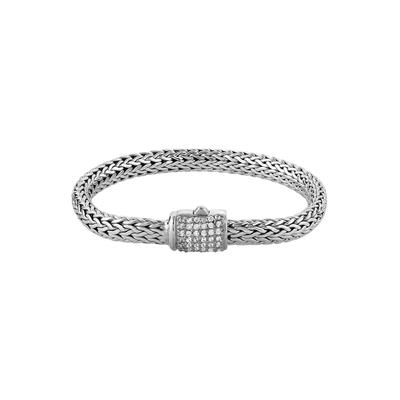 KUZZOI - Herren Panzerarmband Zirkonia Kristalle 925 Silber Armbänder & Armreife 1 ct