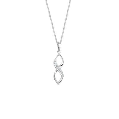 Elli - Infinity Kristalle Edel 925 Silber Ketten 1 ct Damen