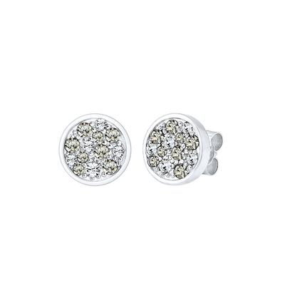 Elli - Kreis Kristalle 925 Sterling Silber Ohrringe 1 ct Damen