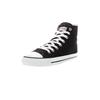 Sneaker ETHLETIC "White Cap Hi Cut", Gr. 45, schwarz-weiß (jet schwarz, just weiß), Obermaterial: 100% Baumwolle; Futter: 100% Baumwolle; Decksohle: 100% Baumwolle; Sohle: 100% Naturkautschuk, Schuhe Canvassneaker Sneaker high Sneakerboots,...