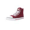 Sneaker ETHLETIC "White Cap Hi Cut", Gr. 45, rot (true blood, just weiß), Obermaterial: 100% Baumwolle; Futter: 100% Baumwolle; Decksohle: 100% Baumwolle; Sohle: 100% Naturkautschuk, Schuhe Canvassneaker Sneaker high Sneakerboots, Fairtrade Produkt