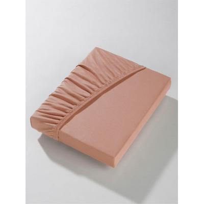 Betttuch WÄSCHEPUR Gr. 3, braun (cognac), , Jersey, 180x200 - 200x200cm, Jersey, 50% Baumwolle, 50% Modal, Laken Image