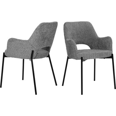 Armlehnstuhl SIT, grau (grau, schwarz, schwarz), B:60,5cm H:84cm T:56cm, Polyester, Metall, Stühle, mit Rücken Cut-Out Image