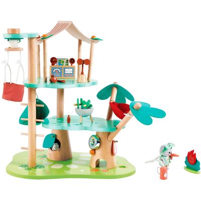 Spielwelt HAPE "Green Planet Explorers, Kiki’s Baumhaus-Hauptquartier" Spielfigurenwelten bunt Kinder