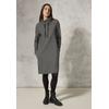 Strickkleid CECIL, Damen, Gr. S (38), US-Größen, schwarz, Web, 50% Baumwolle, 36% Polyester, 12% Viskose, 2% Elasthan , bedruckt, casual, normal kniefrei, Rundhals, Langarm Bündchen, Kleider, mit grafischem Muster