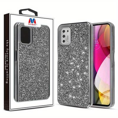 TEMU Encrusted Rhinestones Hybrid Case For (2021) - Electroplated Gun Metal/ Iron Gray