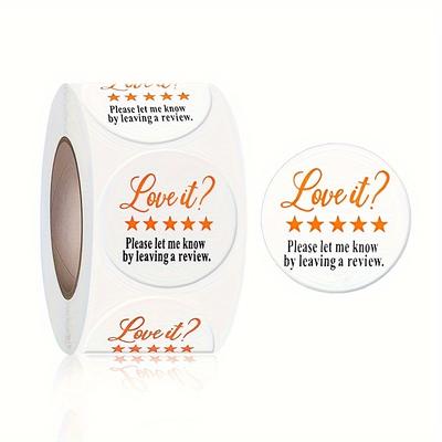 TEMU 1 Roll Of 500 Stickers For Positive Reviews, After-sales , Commercial Promotional Stickers 2.5cm/1.0'' Diy Information Stickers Suitable For Small Business Packaging Sealing Stickers And Greetings