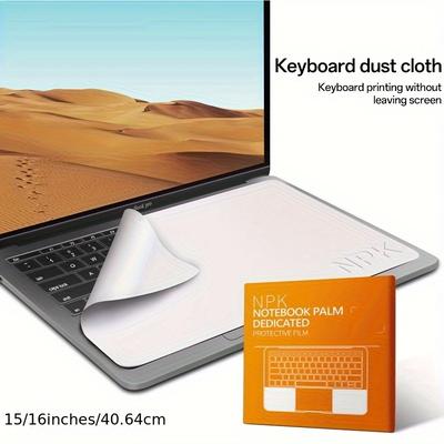 TEMU Suitable For Laptop Keyboard Dust Cloth Air Wipe Cloth Laptop 13/15/16 Inch Protective Film Wipe Dust Cloth Keyboard Cover Cloth Cleaning, Screen Cleaning, Dust Removal