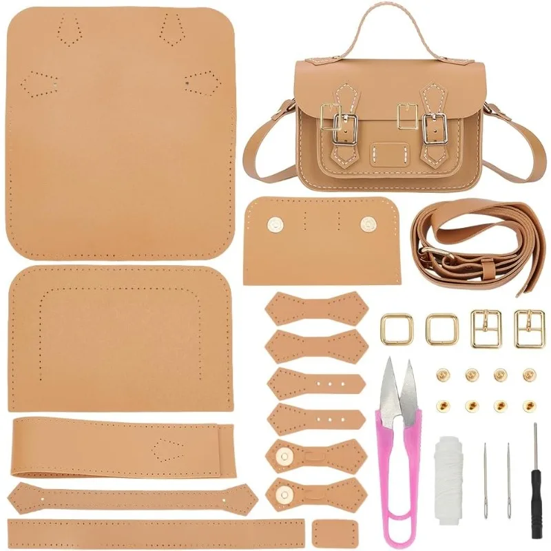 DIY Umhängetasche Herstellung Kits Pu Leder Umhängetasche Nähset mit Anleitung hand gefertigte Umhängetasche Herstellung Kit Geldbörse Image