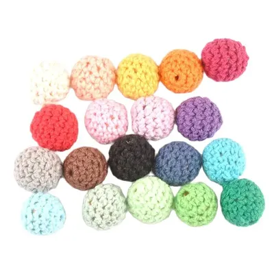 10 stücke 16mm Mix farbe Häkeln Perlen Woolen Garn Für Wählen Gestrickte Durch Baumwolle Gewinde für