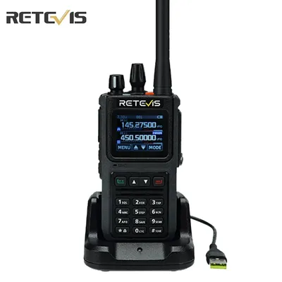 Retevis C1 Walkie Talkie 5W Long Range Communication Handy Ham Two-Way Radio Camping Walkie-Talkie UHF VHF Amateur Station