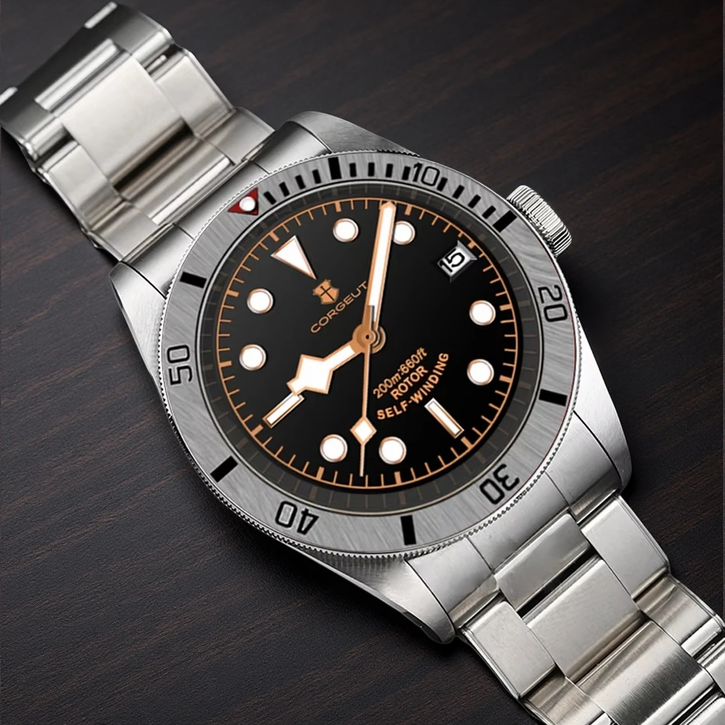 Corgeut Schneeflocke High Luxury Business Herren uhren automatische mechanische Saphirglas Tauchen Datum Uhr für den Menschen Image