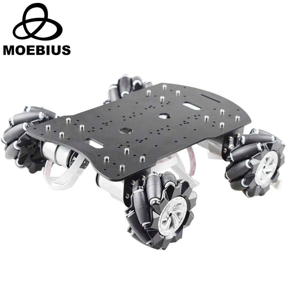 15kg Nutzlast 4WD 80mm Mecanum Rad Roboter Auto Chassis Kit mit DC 12V Hall Motor für Arduino Himbeer Pi DIY Projekt Stiel Spielzeug Image