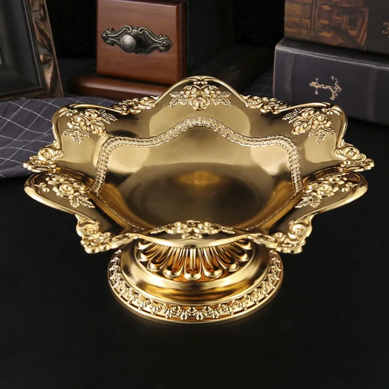 Household metal fruit bowls, small fruit bowls, tribute before Buddha, lotus bowls, snacks for Buddha, living room coffee table.