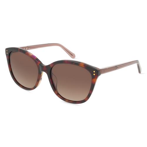 Fossil 207354 Damen-Sonnenbrille Vollrand Cateye Acetat-Gestell, braun