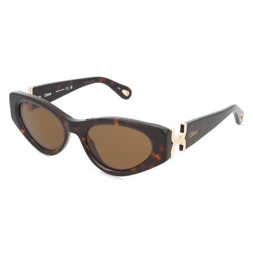 Chloé CH0259S Damen-Sonnenbrille Vollrand Cateye Acetat-Gestell, braun