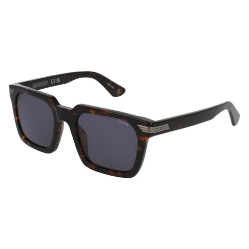 Police SPLP29 Herren-Sonnenbrille Vollrand Eckig Acetat-Gestell, braun