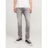 Slim-fit-Jeans JACK & JONES "JJIGLENN JJFOX AM 496 NOOS", Herren, Gr. 31, Länge 34, grau (grau denim), Denim/Jeans, Obermaterial: 70% Baumwolle, 28% Polyester, 2% Elasthan, Abriebeffekte, modisch, slim fit knöchellang, Jeans