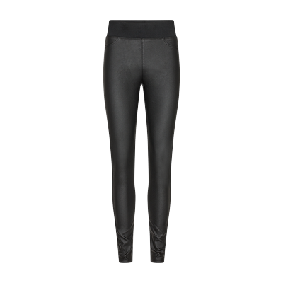 Jeggings FREEQUENT "FQSHANTAL", Damen, Gr. S, N-Gr, schwarz, Web, Obermaterial: 76% Viskose, 21% Polyamid, 3% Elasthan, unifarben, casual, slim fit lang, Hosen, mit breitem Stretchbund Image