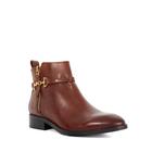 Dune London Womens Ladies Parklyn - Leather Buckle-detail Ankle Boots - Tan material_leather1 - Size UK 4
