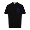 Loewe Mens Blue Anagram Fake Pocket T-Shirt in Black - Size Medium | Loewe Sale | Discount Designer Brands