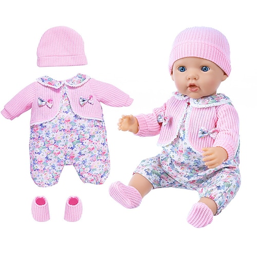 Realistische Reborn-Babypuppen-Kleidung 45 cm große Outfits Bekleidungsset Zubehör geeignet für Reborn-Babys und Neugeborene (OHNE PUPPE) Weihnachtsgeschenk Image