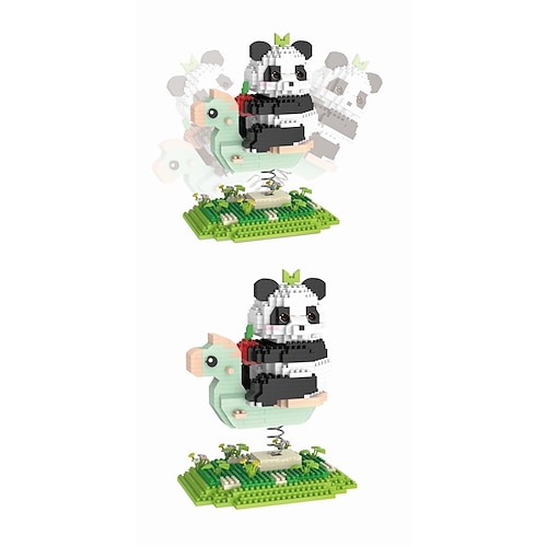 Niedliche Panda Mini Bauklötze Sets für Goodie Bags Mikro Mini Bausteine für Erwachsene Partygeschenke für Kinder Jungen Mädchen 12-14 Weihnachtsgeschenk Image