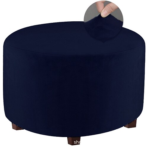 Ottoman-Bezug, dehnbarer und strapazierfähiger Schonbezug, perfekt zum Schutz und Auffrischen Ihres Ottomans, verleiht jedem Wohn- oder Schlafzimmerdekor Stil und Komfort Image