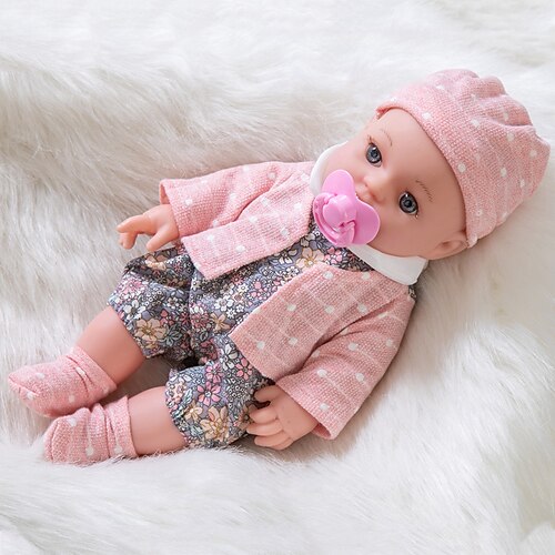 30cm/12 Zoll wiedergeborene Puppe realistische Babypuppe mit Set Mütze Socken Schnuller Weihnachtsgeschenk Festival Geschenk