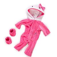 Anzug Schuhe Puppen-Outfit für 18 Zoll 43cm Babypuppe süße Pullover Strampler Puppenkleidung