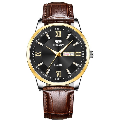 1 Neue Modetrend Herren Business Quarz Uhr Kalender Wochenanzeige Lebensreise Luminous Freizeit Sports Herren-Armbanduhr Valentinstag Geschenk Valentinstag Geschenk Ideal Image